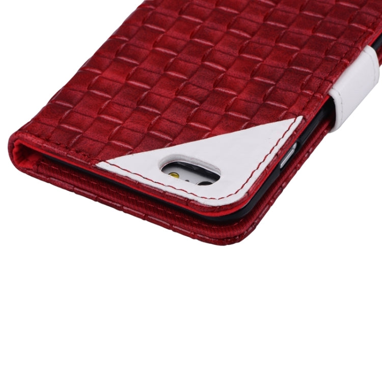 Woven Texture Horizontal Flip Leather Case with Card Slots & Wallet & Holder for iPhone 6 & 6S