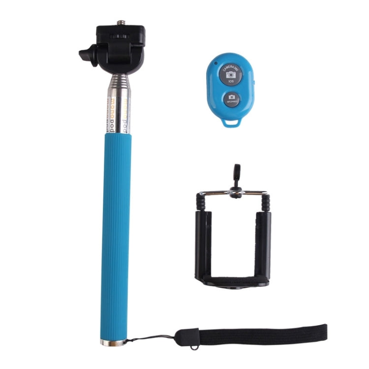 3 in 1 Kit Monopod + Phone Holder Clip + Bluetooth Remote Shutter, Max Length: 1.02m, for iPhone, Samsung, HTC, LG, Sony, Huawei, Lenovo, Xiaomi and other Smartphones(Blue)