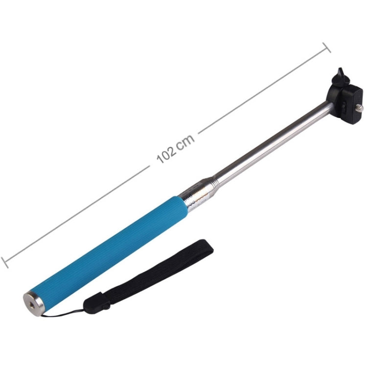 3 in 1 Kit Monopod + Phone Holder Clip + Bluetooth Remote Shutter, Max Length: 1.02m, for iPhone, Samsung, HTC, LG, Sony, Huawei, Lenovo, Xiaomi and other Smartphones(Blue)