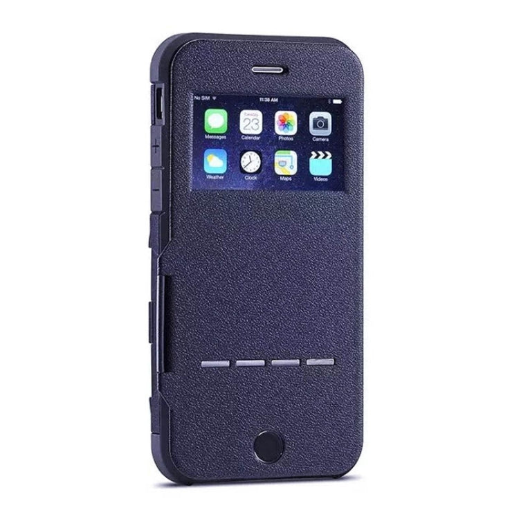 For iPhone 6 Litchi Texture Horizontal Flip Smart Case with Call Display ID and Receive Call & Wake-up / Sleep Function