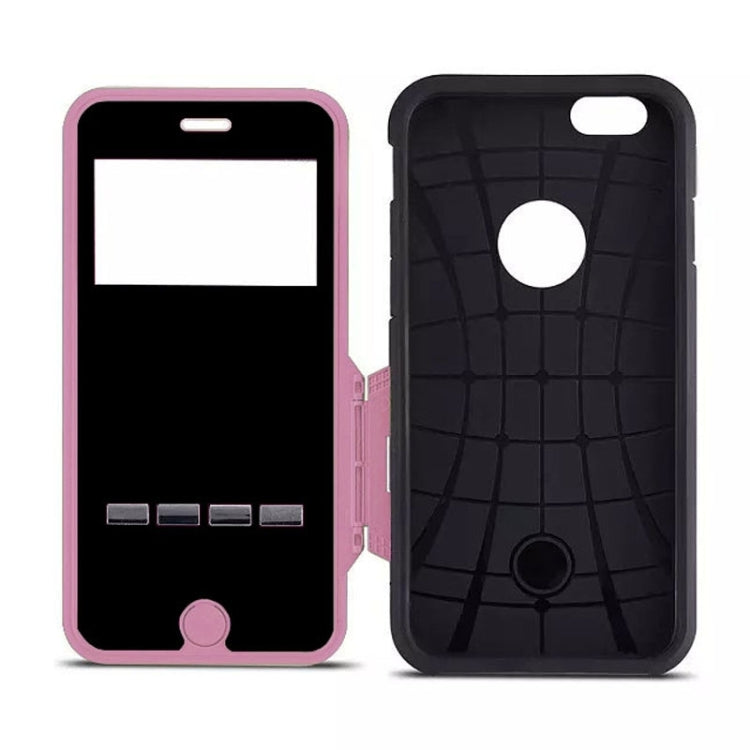 For iPhone 6 Litchi Texture Horizontal Flip Smart Case with Call Display ID and Receive Call & Wake-up / Sleep Function
