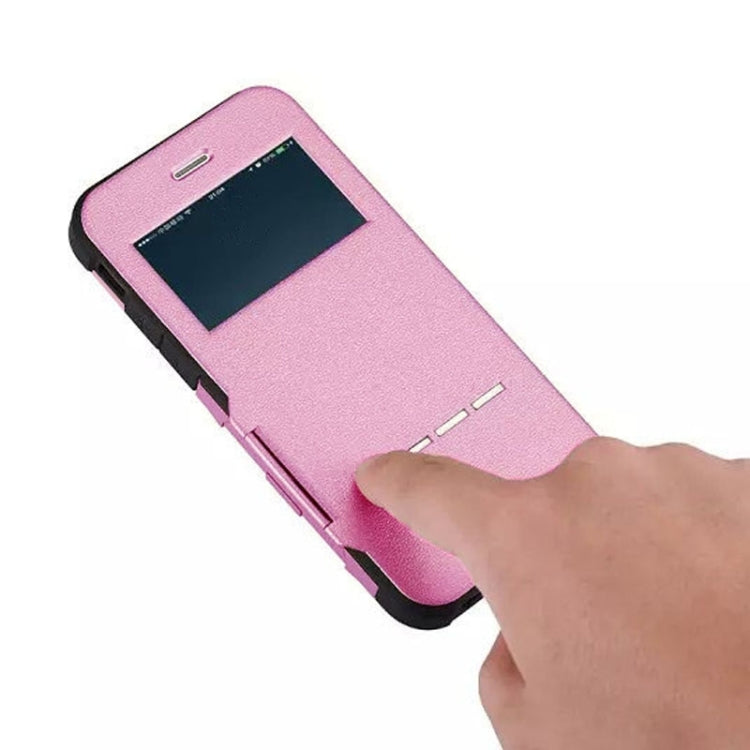 For iPhone 6 Litchi Texture Horizontal Flip Smart Case with Call Display ID and Receive Call & Wake-up / Sleep Function