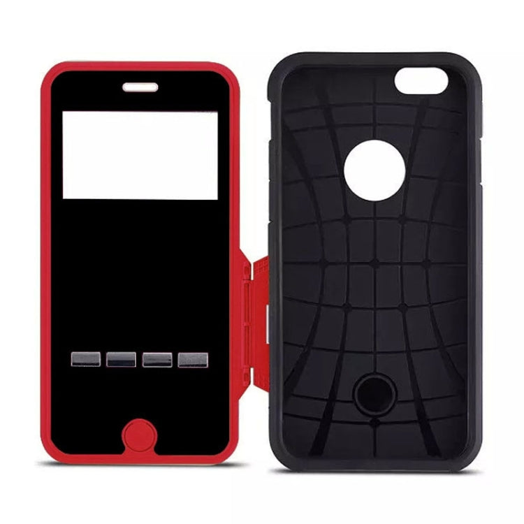 For iPhone 6 Litchi Texture Horizontal Flip Smart Case with Call Display ID and Receive Call & Wake-up / Sleep Function