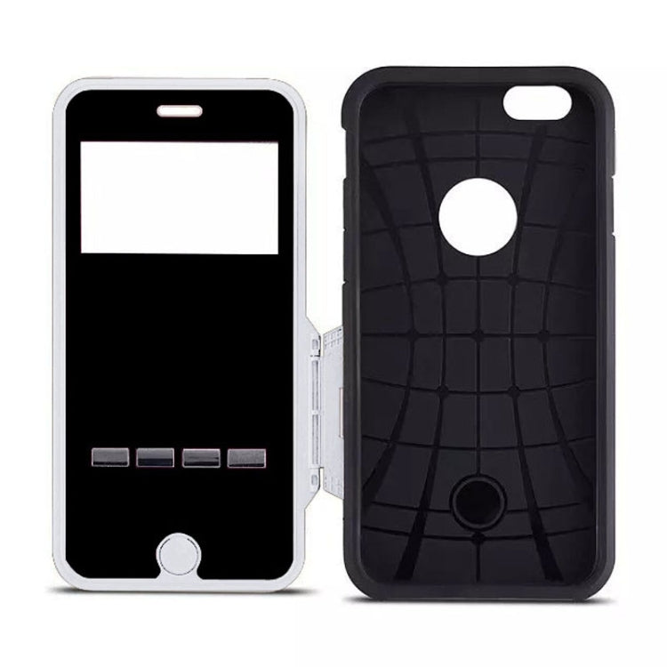 For iPhone 6 Litchi Texture Horizontal Flip Smart Case with Call Display ID and Receive Call & Wake-up / Sleep Function