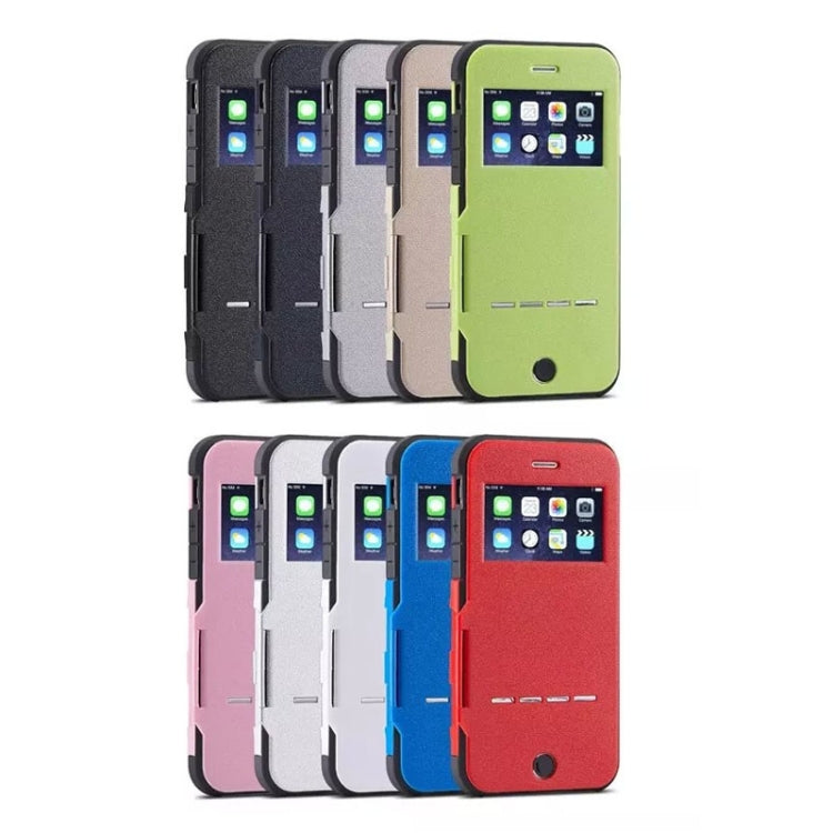For iPhone 6 Litchi Texture Horizontal Flip Smart Case with Call Display ID and Receive Call & Wake-up / Sleep Function