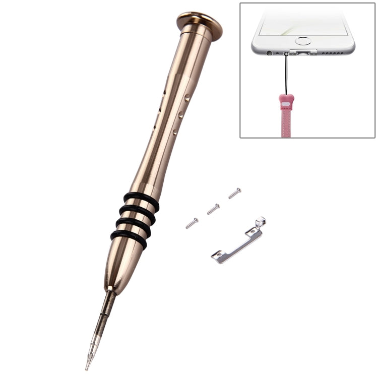 For iPhone 6 & 6 Plus Stainless Steel Material Lanyard Hanger with Screwdriver