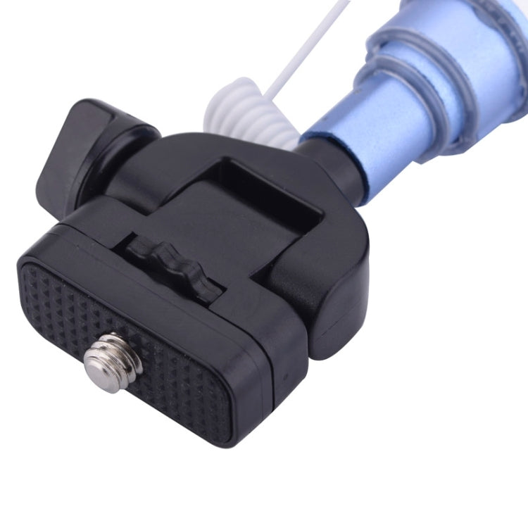 Portable Aluminium Alloy Selfie Stick Monopod Extendable Handheld Holder, Max Length: 100cm(Blue)
