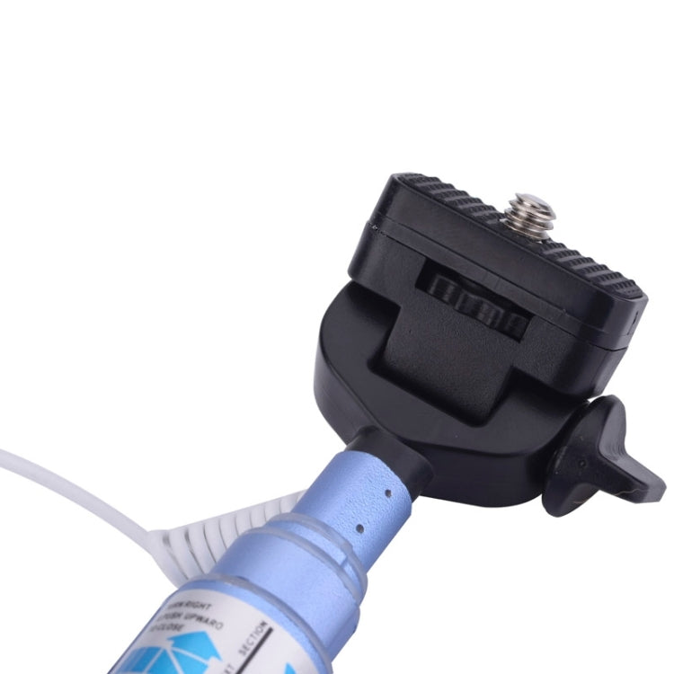 Portable Aluminium Alloy Selfie Stick Monopod Extendable Handheld Holder, Max Length: 100cm(Blue)