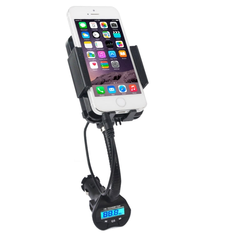 Universal 3.5mm Plug Car Charger Holder Music LCD FM Radio Broad Handsfree Transmitter for iPhone 6 & 6 Plus / iPhone 5S & 5C / Samsung / HTC