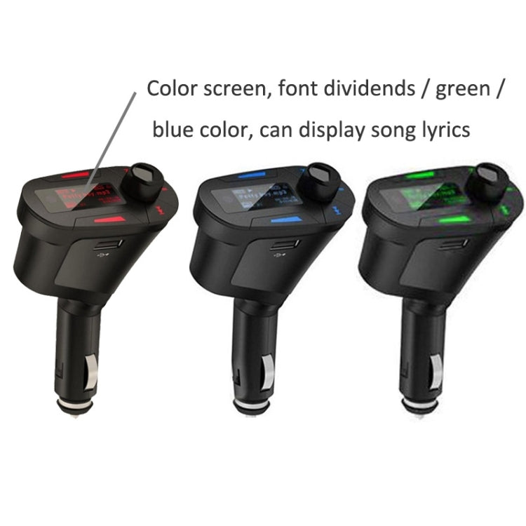 Car MP3 Player Wireless FM Transmitter with Remote Control and 1.1 inch Screen, Support USB and SD / MMC Card Slot