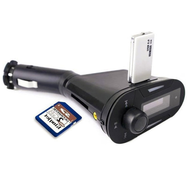 Car MP3 Player Wireless FM Transmitter with Remote Control and 1.1 inch Screen, Support USB and SD / MMC Card Slot