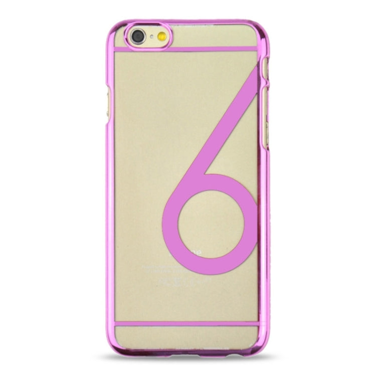 Num 6 Pattern Ultra-thin Plating Skinning Protective Hard Case for iPhone 6 & 6S