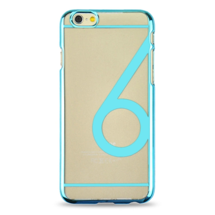 Num 6 Pattern Ultra-thin Plating Skinning Protective Hard Case for iPhone 6 & 6S