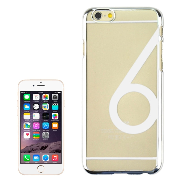 Num 6 Pattern Ultra-thin Plating Skinning Protective Hard Case for iPhone 6 & 6S