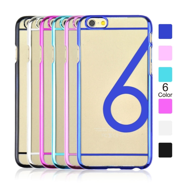 Num 6 Pattern Ultra-thin Plating Skinning Protective Hard Case for iPhone 6 & 6S