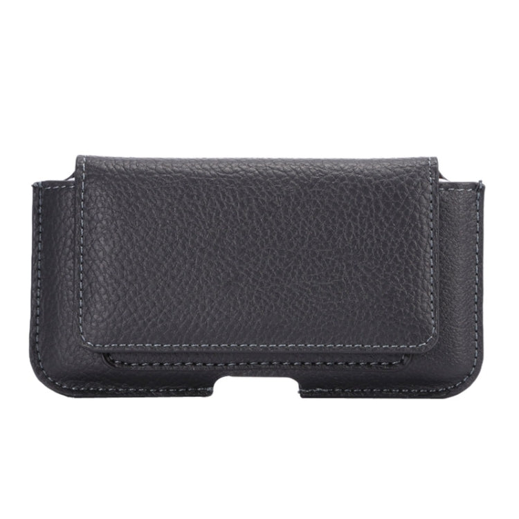 Litchi Texture Horizontal Style Leather Waist Bag with Card Slot for iPhone 6 / Samsung S4 & S3 & S2