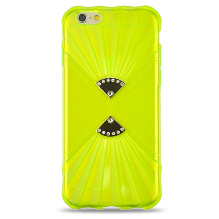 0.6mm Ultra-thin Double Fans Diamond-encrusted TPU Case for iPhone 6 & 6S