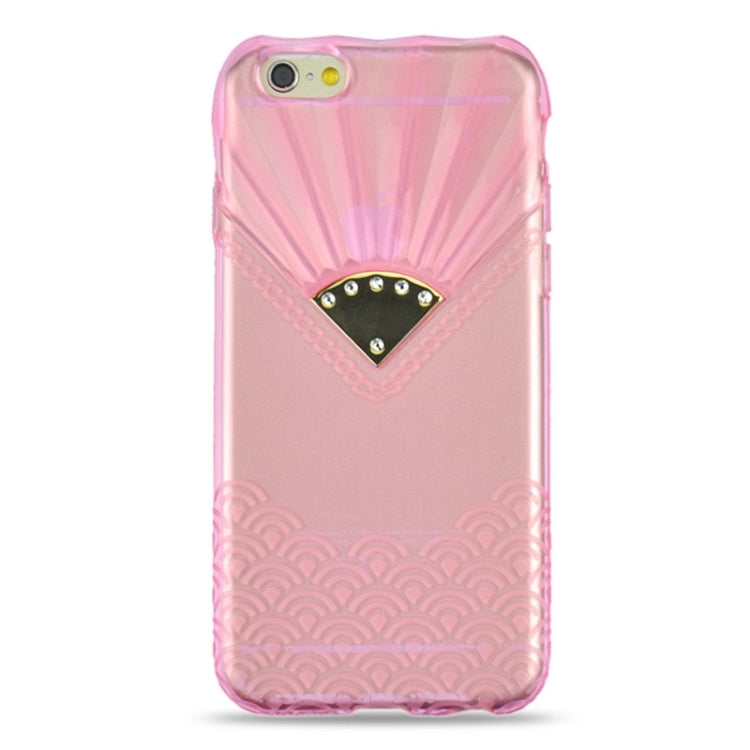 Fan Texture Diamond-encrusted TPU Case for iPhone 6 & 6S