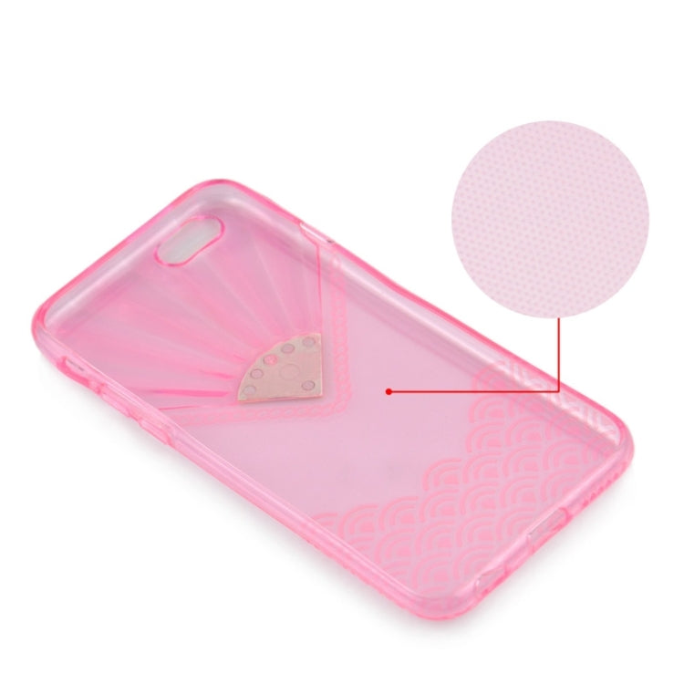 Fan Texture Diamond-encrusted TPU Case for iPhone 6 & 6S