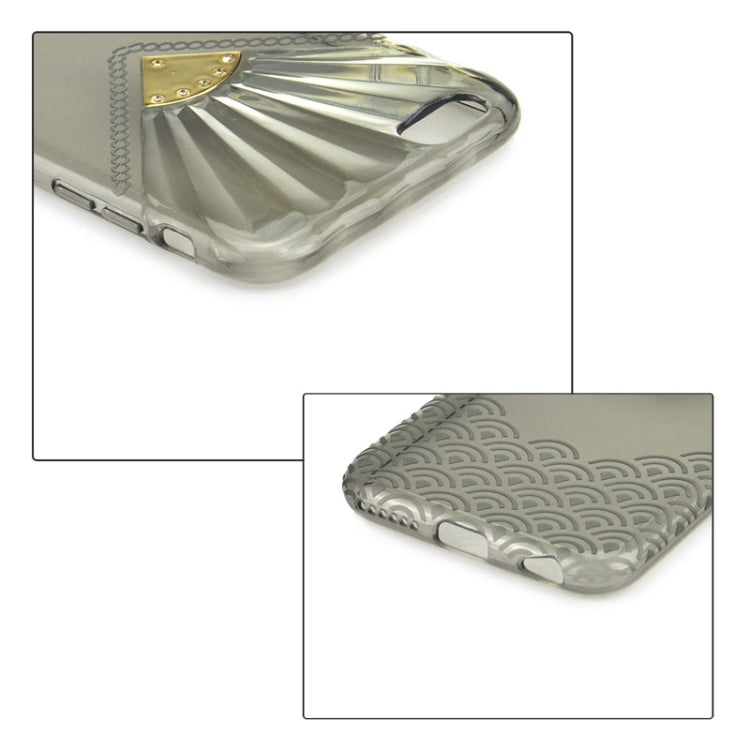 Fan Texture Diamond-encrusted TPU Case for iPhone 6 & 6S