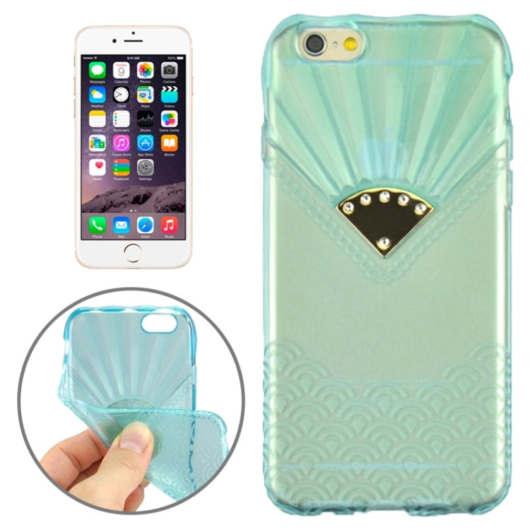 Fan Texture Diamond-encrusted TPU Case for iPhone 6 & 6S