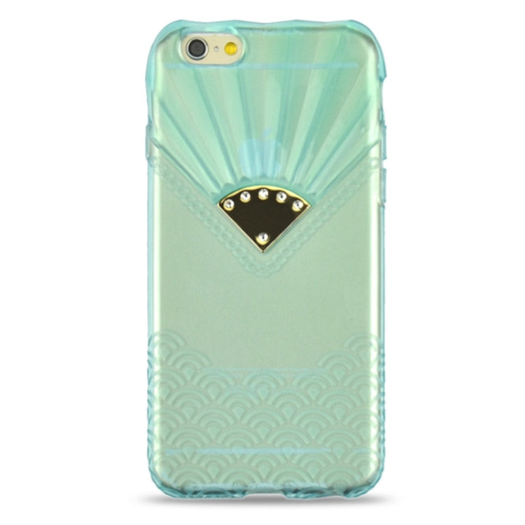 Fan Texture Diamond-encrusted TPU Case for iPhone 6 & 6S