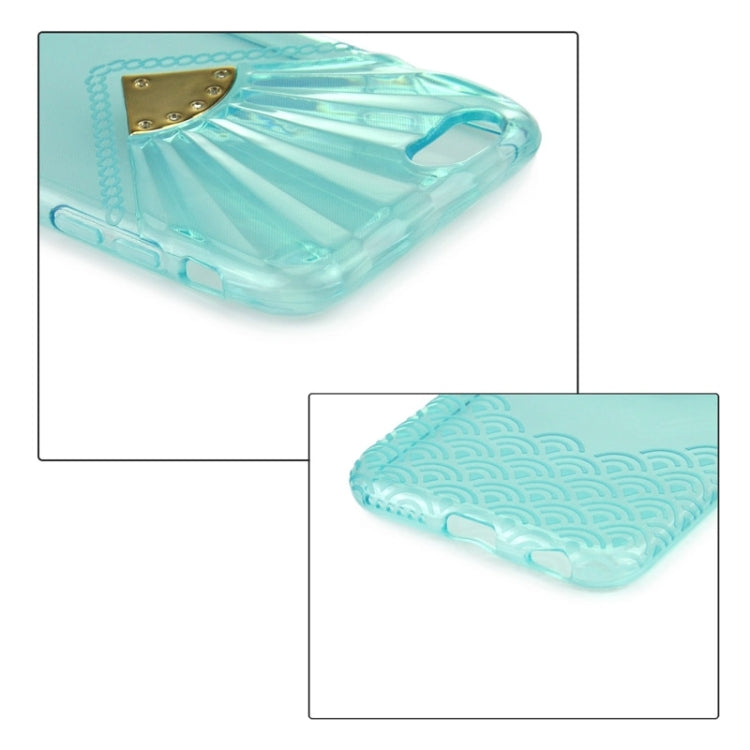 Fan Texture Diamond-encrusted TPU Case for iPhone 6 & 6S