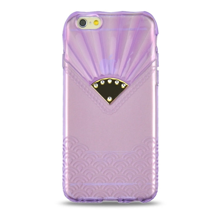 Fan Texture Diamond-encrusted TPU Case for iPhone 6 & 6S