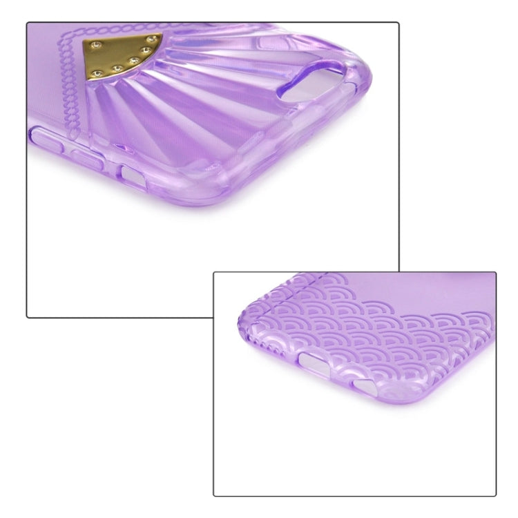 Fan Texture Diamond-encrusted TPU Case for iPhone 6 & 6S