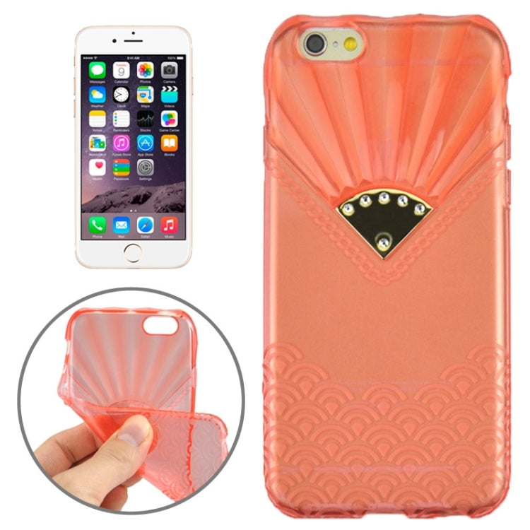 Fan Texture Diamond-encrusted TPU Case for iPhone 6 & 6S