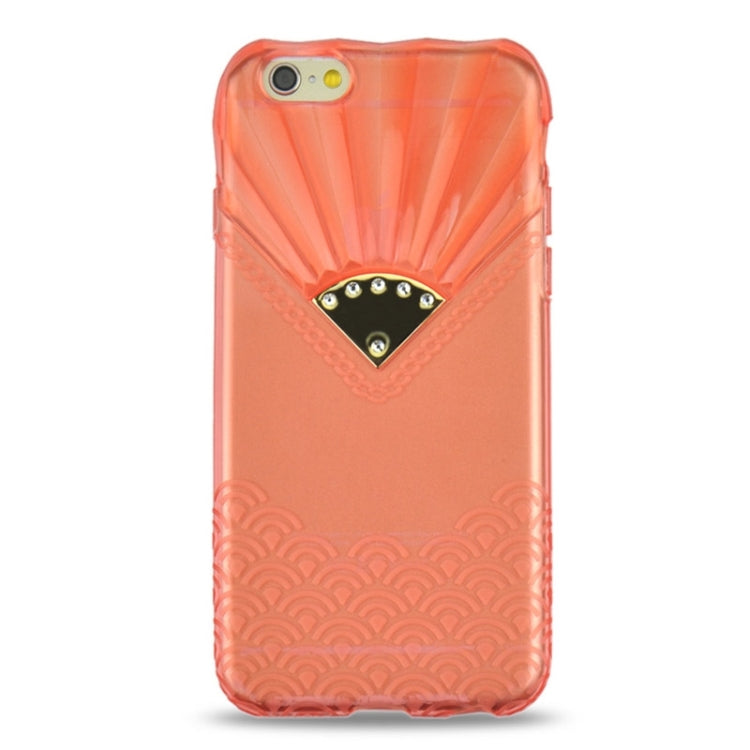 Fan Texture Diamond-encrusted TPU Case for iPhone 6 & 6S