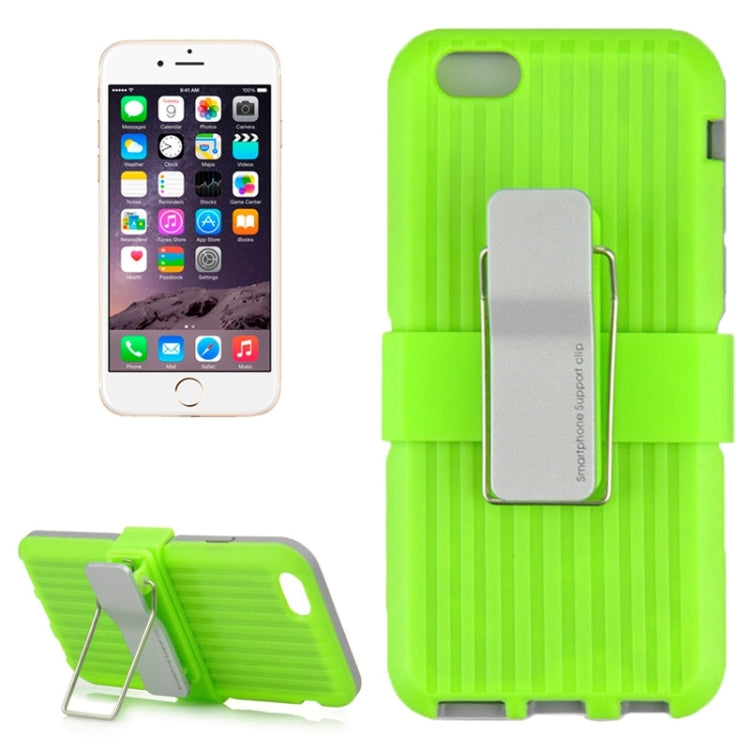 Plastic and TPU Combination Case with Rotatable Clip and Holder for iPhone 6 & 6S