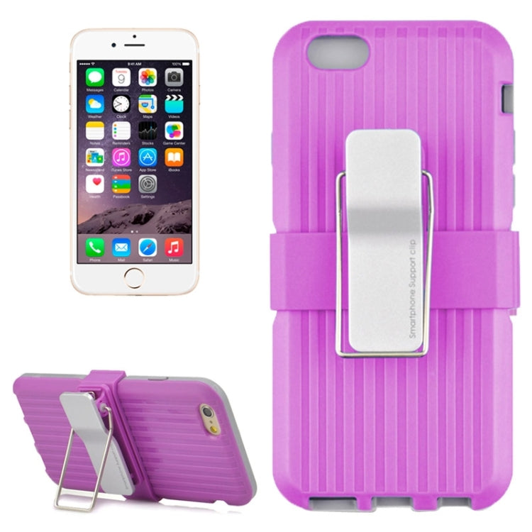Plastic and TPU Combination Case with Rotatable Clip and Holder for iPhone 6 & 6S