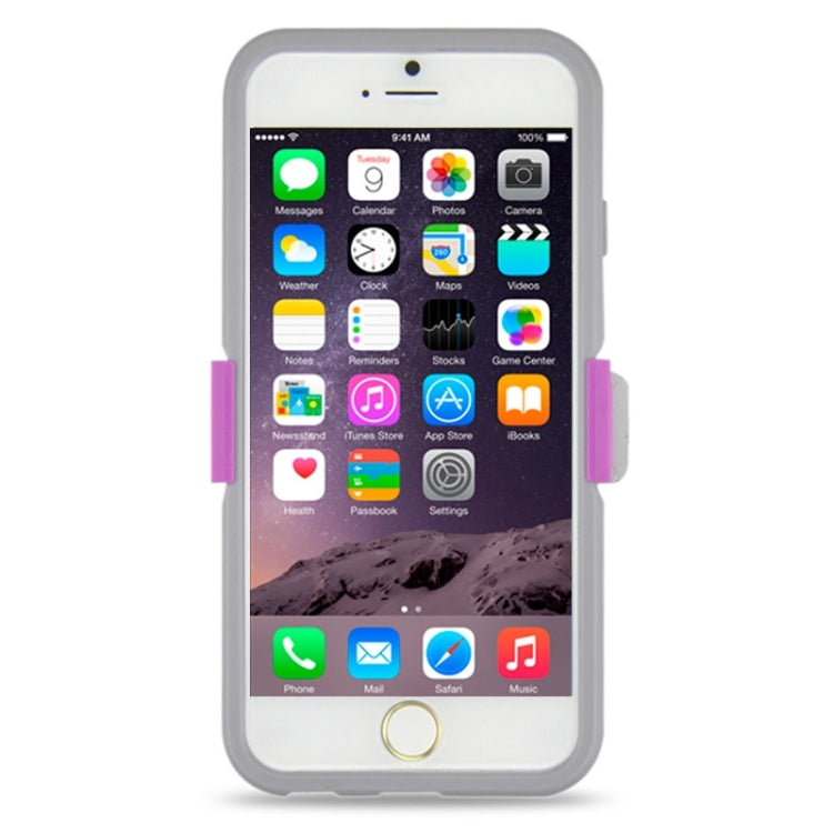 Plastic and TPU Combination Case with Rotatable Clip and Holder for iPhone 6 & 6S