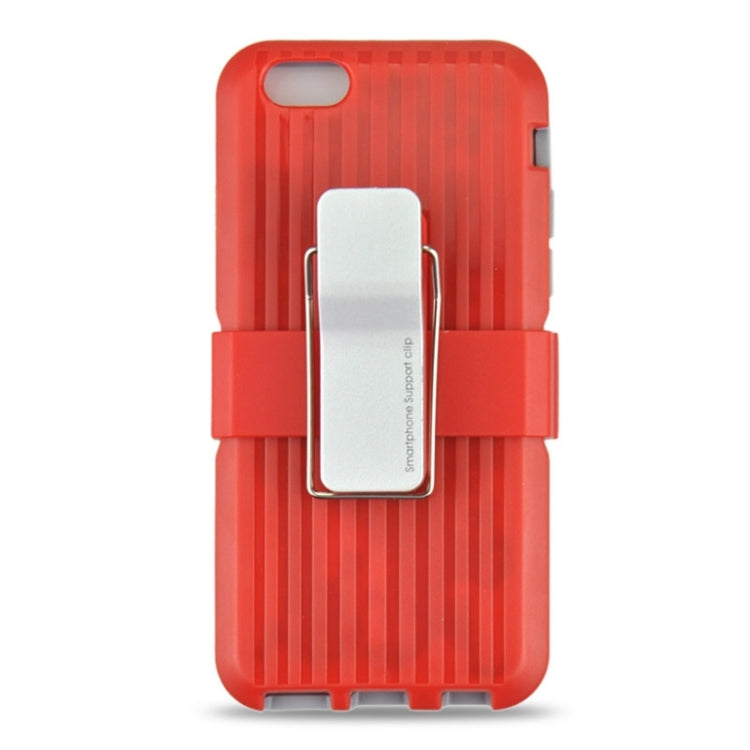 Plastic and TPU Combination Case with Rotatable Clip and Holder for iPhone 6 & 6S