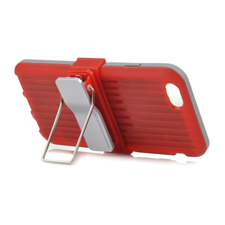 Plastic and TPU Combination Case with Rotatable Clip and Holder for iPhone 6 & 6S