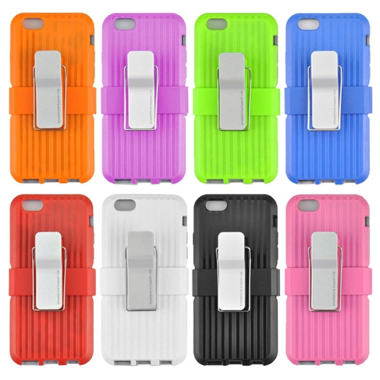 Plastic and TPU Combination Case with Rotatable Clip and Holder for iPhone 6 & 6S