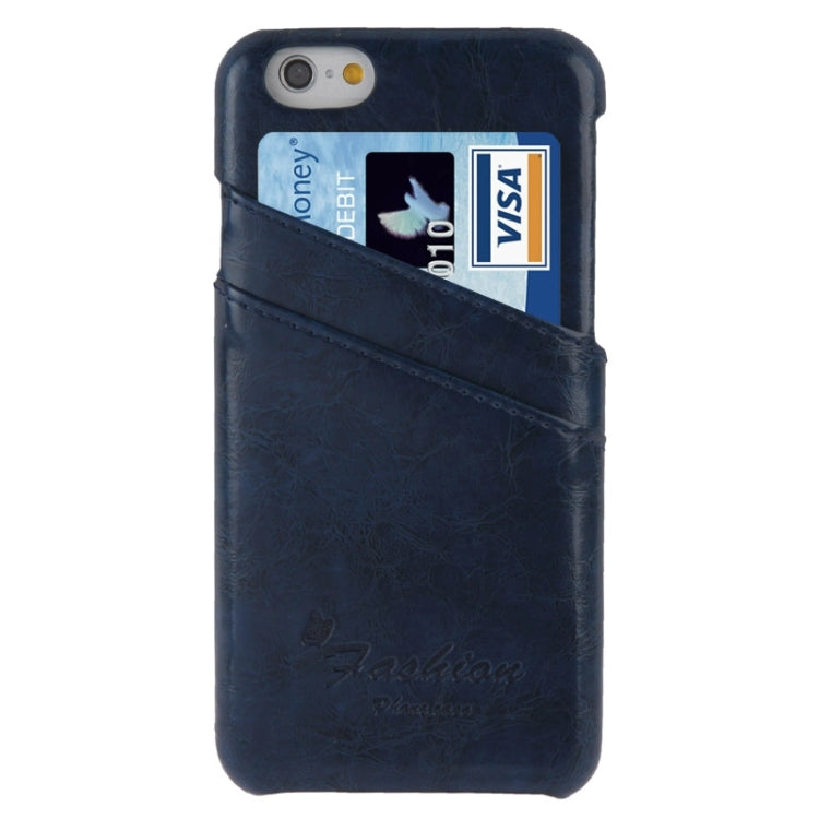 Deluxe Retro PU Leather Back Cover Case with Card Slots with Fashion Logo for iPhone 6 & 6S