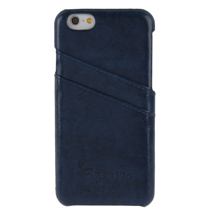 Deluxe Retro PU Leather Back Cover Case with Card Slots with Fashion Logo for iPhone 6 & 6S