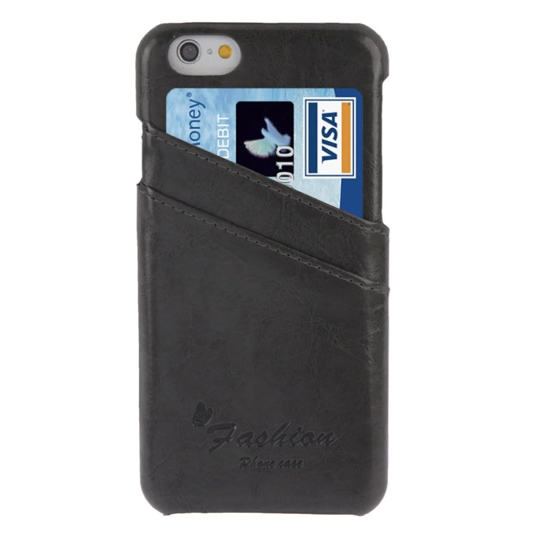 Deluxe Retro PU Leather Back Cover Case with Card Slots with Fashion Logo for iPhone 6 & 6S