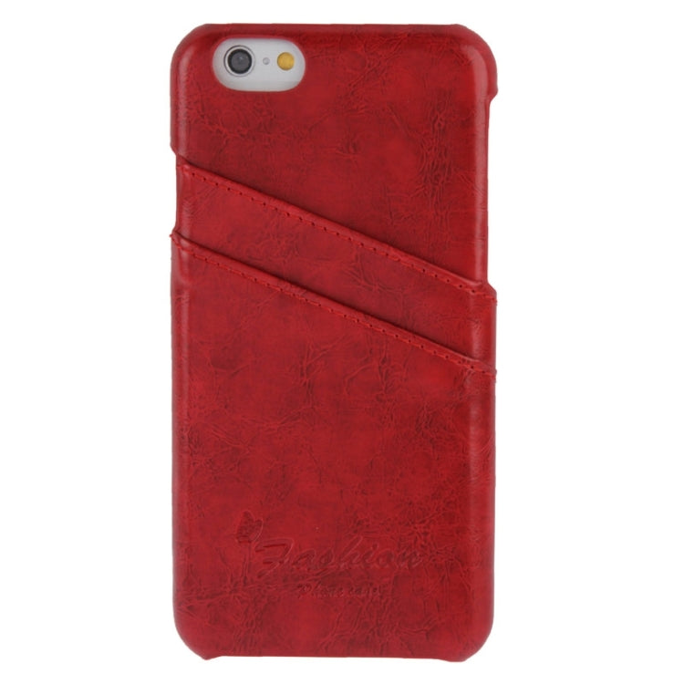 Deluxe Retro PU Leather Back Cover Case with Card Slots with Fashion Logo for iPhone 6 & 6S