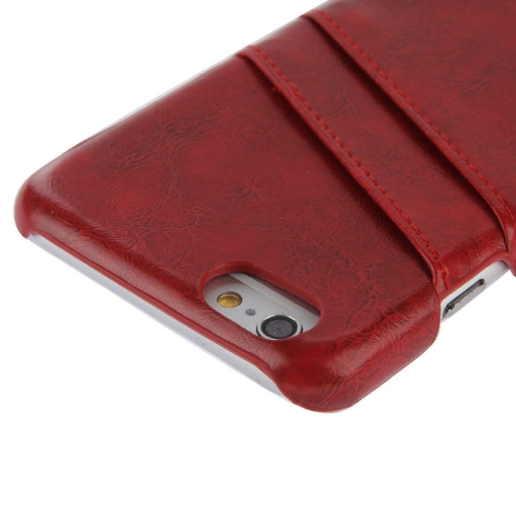 Deluxe Retro PU Leather Back Cover Case with Card Slots with Fashion Logo for iPhone 6 & 6S
