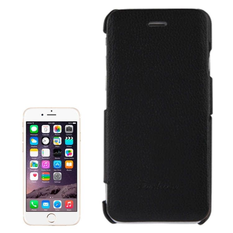 Litchi Texture Horizontal Flip Leather Case with Fashion Logo for iPhone 6