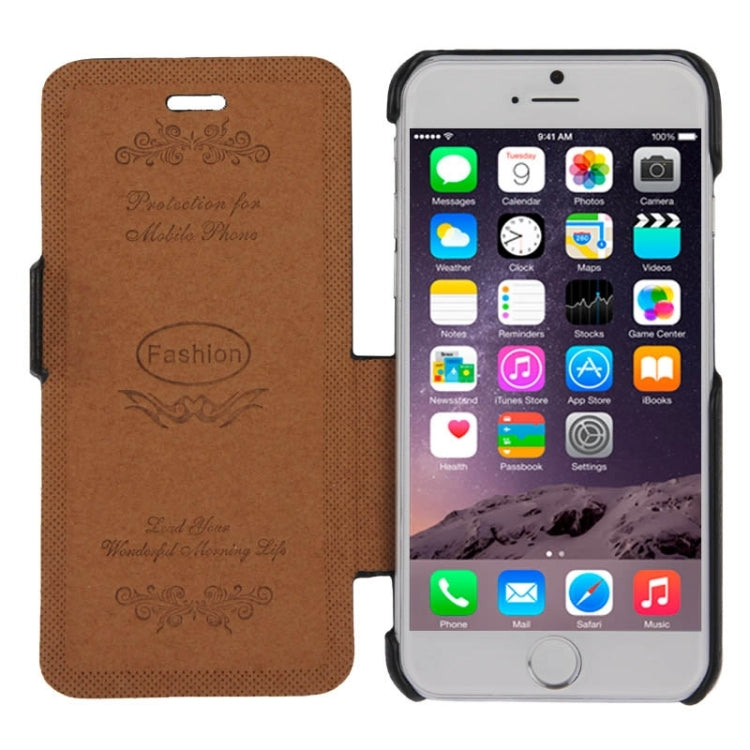 Litchi Texture Horizontal Flip Leather Case with Fashion Logo for iPhone 6
