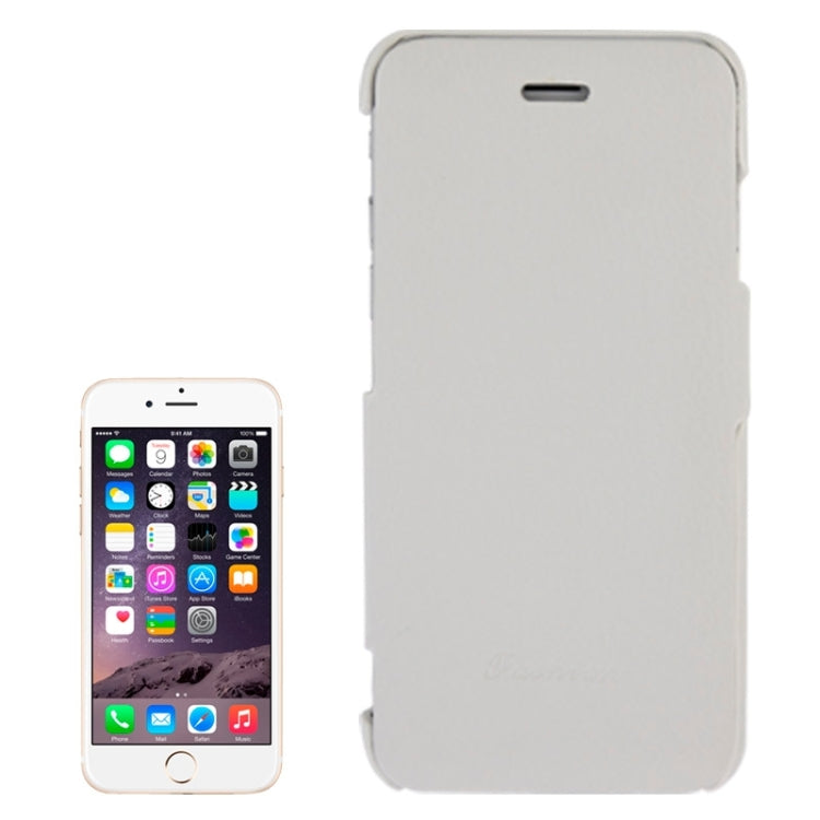 Litchi Texture Horizontal Flip Leather Case with Fashion Logo for iPhone 6