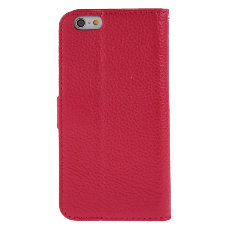 Litchi Texture Magnetic Leather Case with Holder & Card Slots & Wallet for iPhone 6