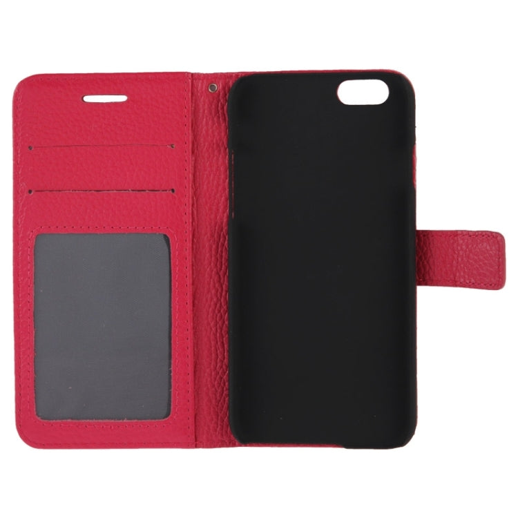 Litchi Texture Magnetic Leather Case with Holder & Card Slots & Wallet for iPhone 6