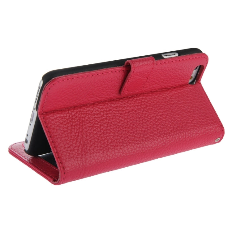 Litchi Texture Magnetic Leather Case with Holder & Card Slots & Wallet for iPhone 6