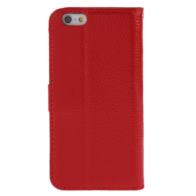 Litchi Texture Magnetic Leather Case with Holder & Card Slots & Wallet for iPhone 6
