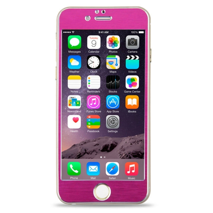 0.3mm 2.5D Titanium Alloy Brush Explosion-proof Screen Tempered Glass Film for iPhone 6
